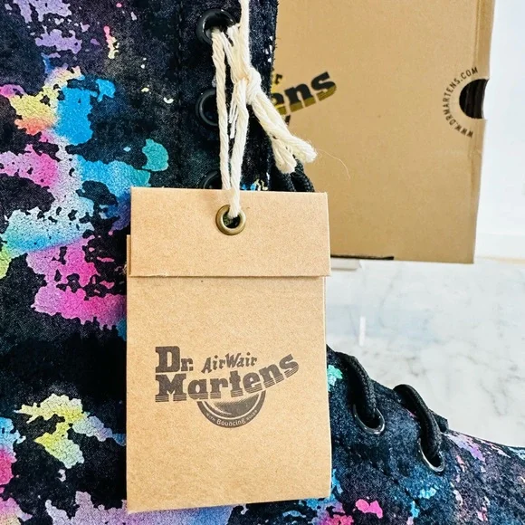 Dr. Martens 1460 PASCAL CONFETTI SUEDE LACE UP BOOTS - Picture 2 of 10